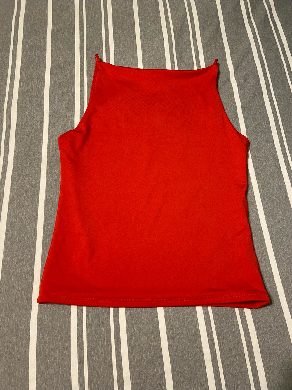 Women’s Red High-Neck Tank Top